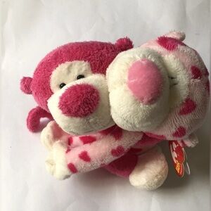 Ty Beanie Babies Romeo & Juliet Hugging Monkeys Collectible Plush